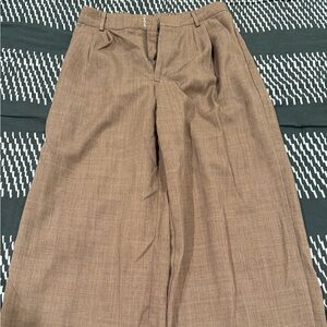 Brown Wide-Leg Trousers